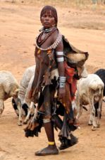 Ethiopia Hamar female shepherd