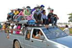 Cambidia 34 people in one pickup truck