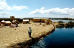 Peru floating island Titicaca lake